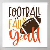 Poster Football Fall & Y'all (Devant)