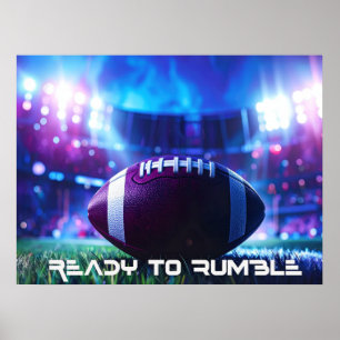 POSTER FOOTBALL - FOOTBALL AMÉRICAIN - PRÊT À RUMBLER