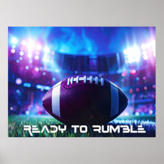 POSTER FOOTBALL - FOOTBALL AMÉRICAIN - PRÊT À RUMBLER