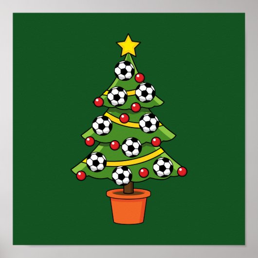 Poster Football Football Arbre de Noël (Devant)