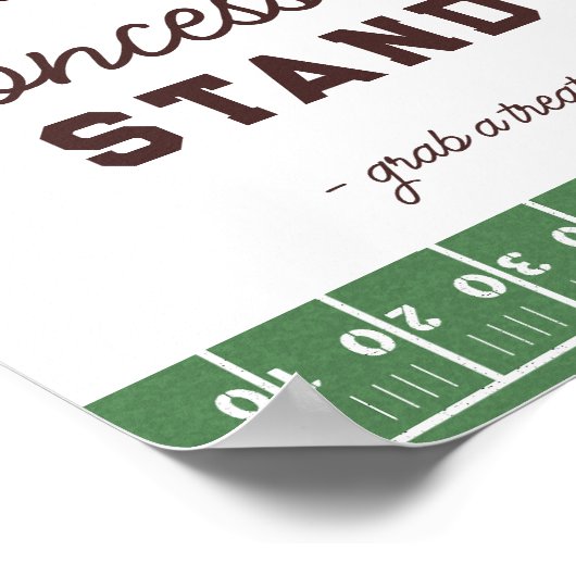 Poster Football garçon 1er anniversaire Concession Stand (Coin)