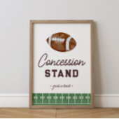 Poster Football garçon 1er anniversaire Concession Stand