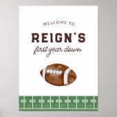 Poster Football garçon première année bas 1er anniversair (Devant)