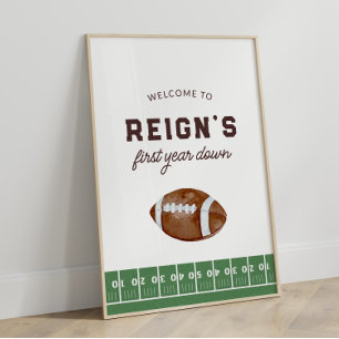 Poster Football garçon première année bas 1er anniversair