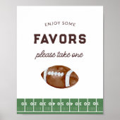 Poster Football garçon première année bas 1er anniversair (Devant)