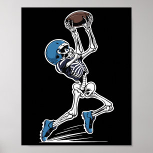 Poster Football Halloween Hommes Garçons Femme Fan De Foo