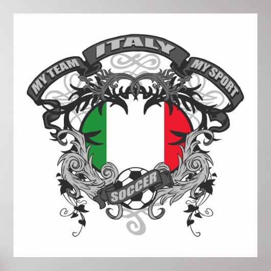 Poster Football Italie (Devant)