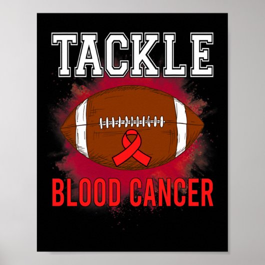 Poster Football Lutter Conscience du cancer du sang Homme (Devant)