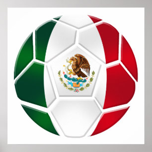 Poster Football mexicain d'équipe nationale du Brésil