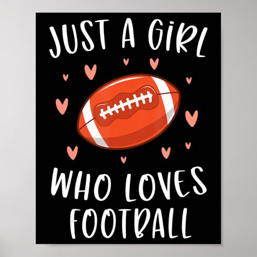 Poster Football Mignonne Pour Les Filles Juste Une Fille  (Devant)