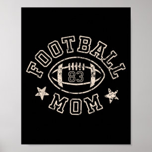 Poster Football Mom Senior 2025 Jour de Jeu Team Sts Numé