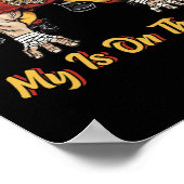 Poster Football Mon Coeur Est En Ligne L'Offensive Linema (Coin)