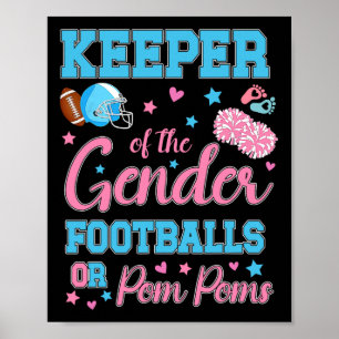 Poster Football Ou Pom Poms Mignonne Gardienne De L'Égali