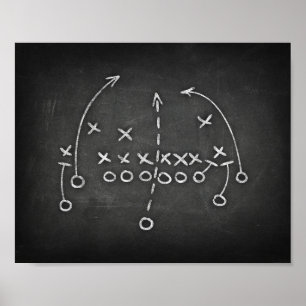 Poster Football Party PLAYBOOK IV Signal Chalk Imprimer