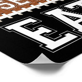 Poster Football Party READET SET EAT Sign Print (Coin)