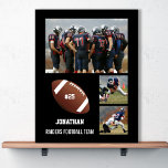Poster Football personnalisé 3 Photo Collage Nom de l'équ<br><div class="desc">Cette affiche de football personnalisée comprend vos 3 photos, le nom du joueur de football, le numéro de maillot et le nom de l'équipe. Personnalisez avec des plans d'action, une photo d'équipe, etc. Modifiez facilement la couleur arrière - plan pour correspondre aux couleurs de votre équipe - cliquez simplement sur...</div>
