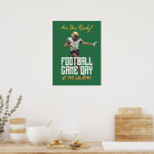 Poster Football Player Game Day Green (Cuisine)