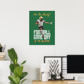 Poster Football Player Game Day Green (Bureau à domicile)