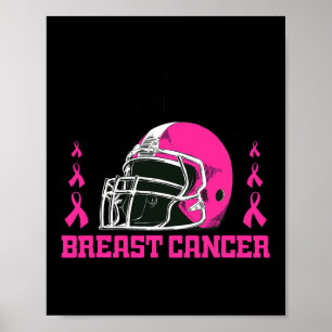 Poster Football Ruban Rose de Sensibilisation au Cancer d