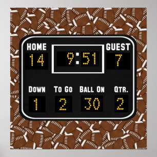 Poster Football Scoreboard personnaliser it
