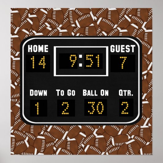 Poster Football Scoreboard personnaliser it (Devant)