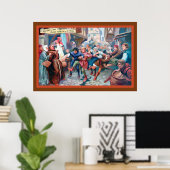 Poster Football Soccer 14e siècle - 1908 Photographie d'a (Bureau à domicile)