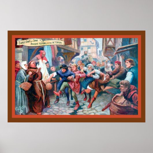 Poster Football Soccer 14e siècle - 1908 Photographie d'a (Devant)