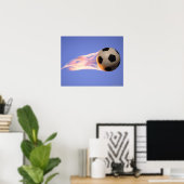 Poster Football sur flamme (Bureau à domicile)