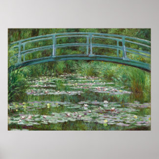 Poster Footbridge Claude Monet Art français