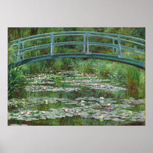 Poster Footbridge Claude Monet Art français (Devant)