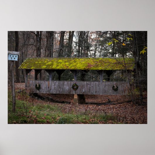 Poster Footbridge in Fall (Devant)