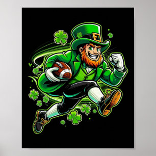 Poster Footbyll la Saint-Patrick Footll irlandais