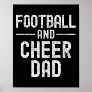 Poster Footll et papa cheerleading acclamations