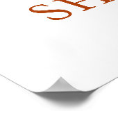 Poster For Any Party - Pumpkin Rust Terracotta Flowers (Coin)