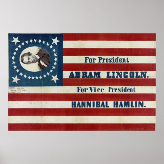 Poster For President - Abram Lincoln (Devant)
