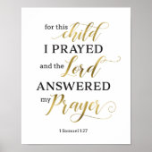 Poster For This Child I Prayed Art Print (Devant)