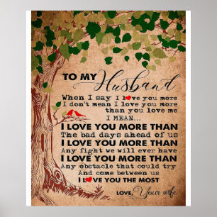 Poster For Your Awesome Husband, Husband Birthday Gift