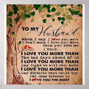 Poster For Your Awesome Husband, Husband Birthday Gift