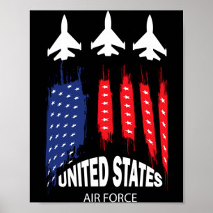 Poster Force aérienne vétérans États-Unis 4 juillet