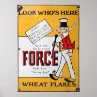 Force Blé Flakes, enamel vintage signe.