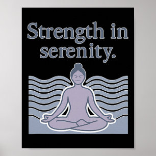 Poster Force dans le design de méditation de yoga de séré