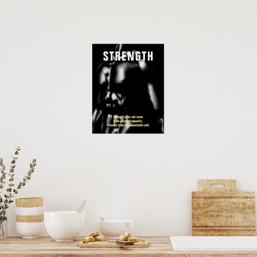 Poster Force Entraînement de musculation Motivation (Cuisine)