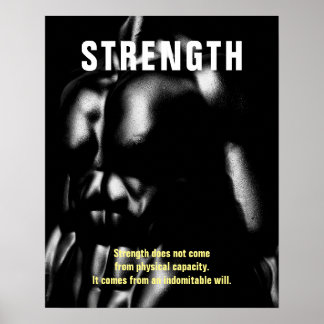 Poster Force Entraînement de musculation Motivation