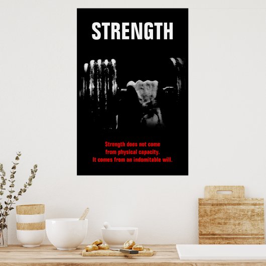 Poster Force Entraînement de musculation Motivation (Cuisine)