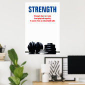 Poster Force Entraînement de musculation Motivation (Bureau à domicile)
