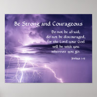 Force et courage Inspirational Bible Verse