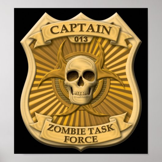 Poster Force opérationnelle Zombie - Insigne de capitaine (Devant)