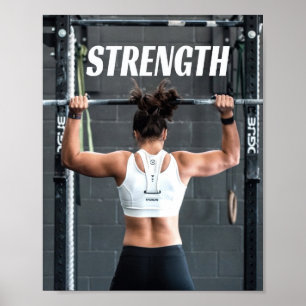 Poster Force physique Femmes Muscle Worth Motivation
