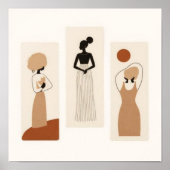 Poster Force Tranquille – Ligne d'art abstrait féminin I (Devant)