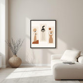 Poster Force Tranquille – Ligne d'art abstrait féminin I
